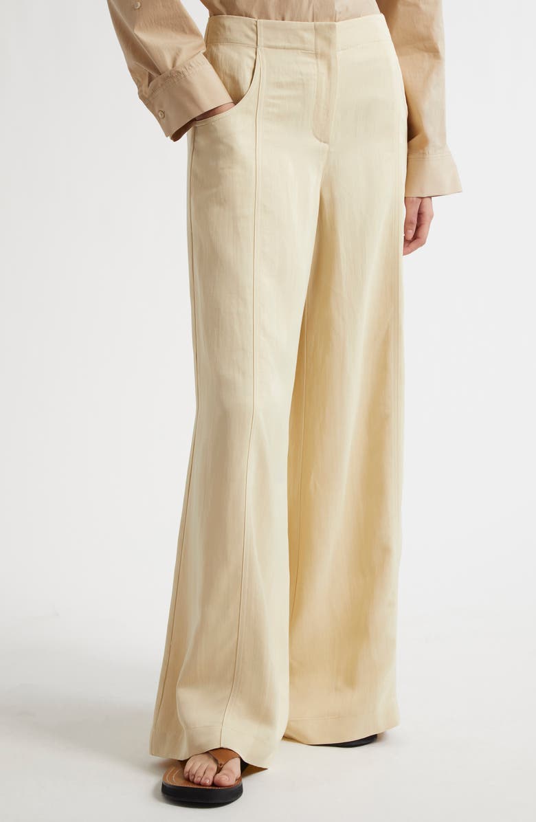 TWP Demie Wide Leg Pants, Alternate, color, French Butter