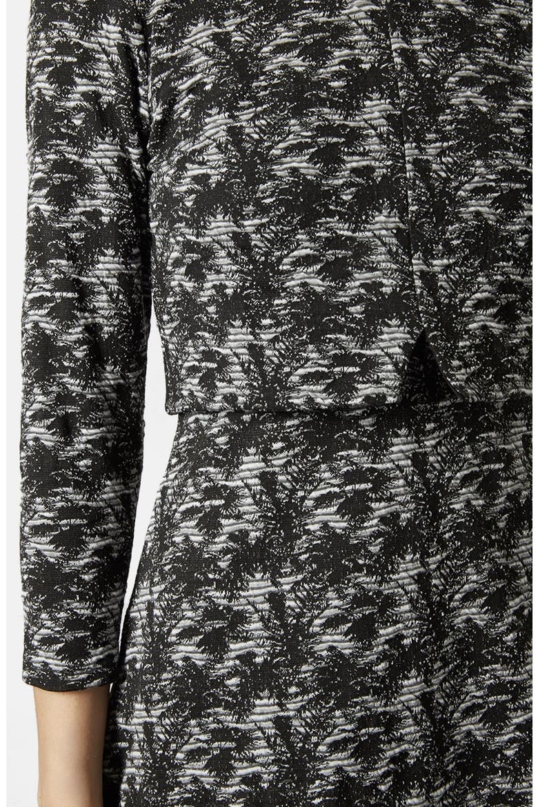 Jacquard Overlay Dress, Alternate, color, BLACK