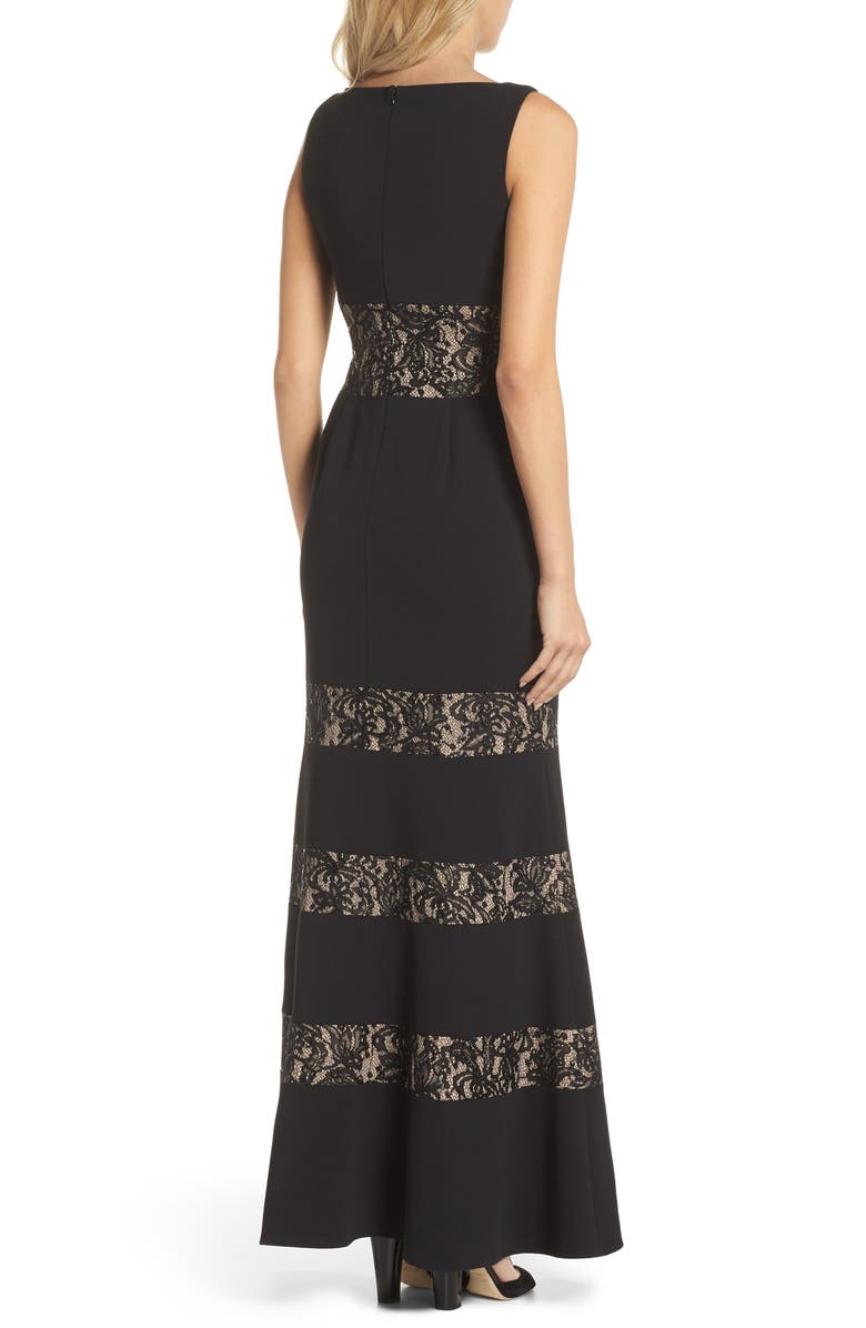 Vince Camuto Lace Panel Trumpet Gown, Alternate, color, 