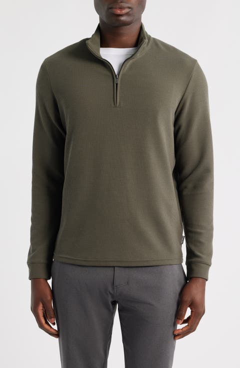 Waffle Quarter Zip Pullover