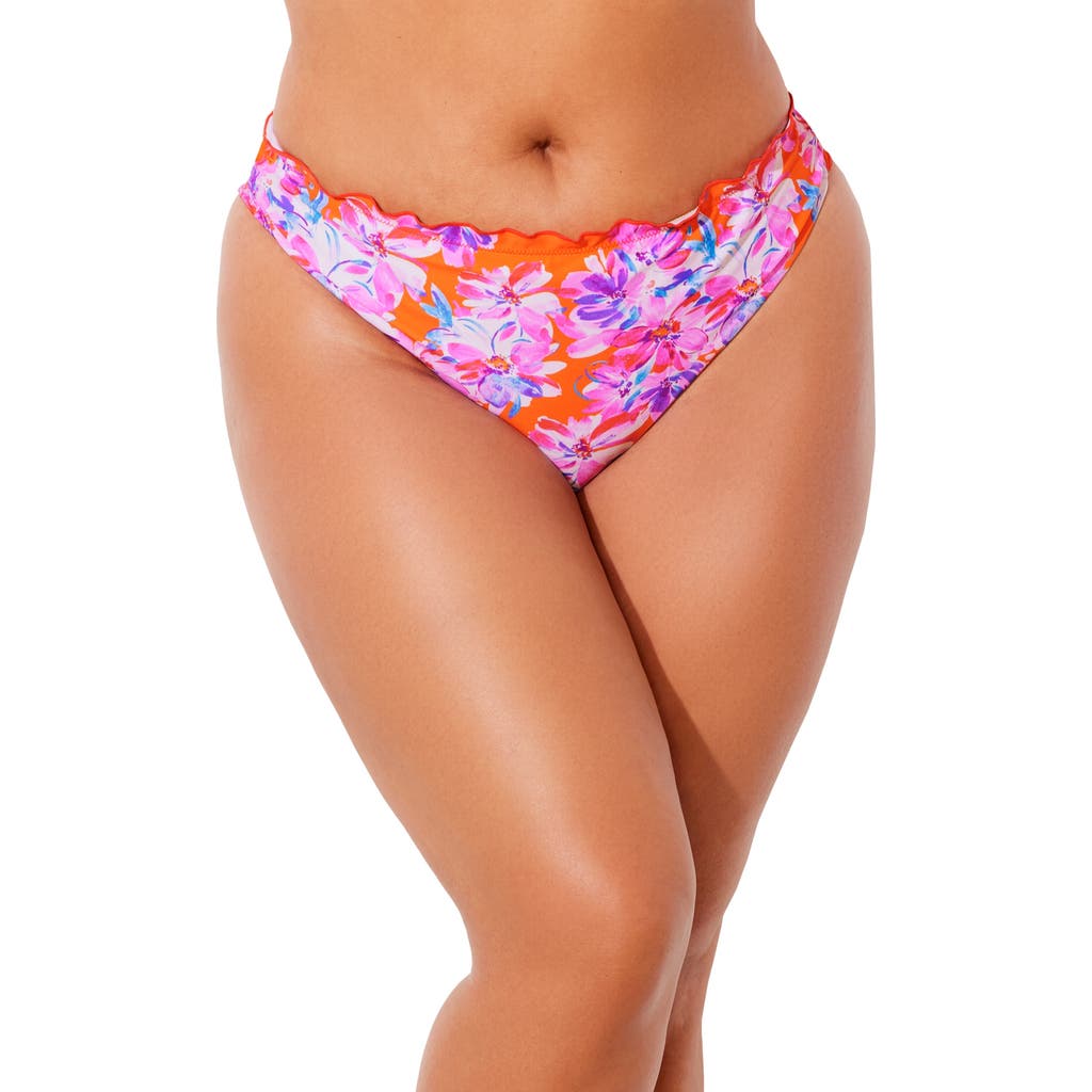Swimsuits For All Lettuce Trim Swim Brief In Pink