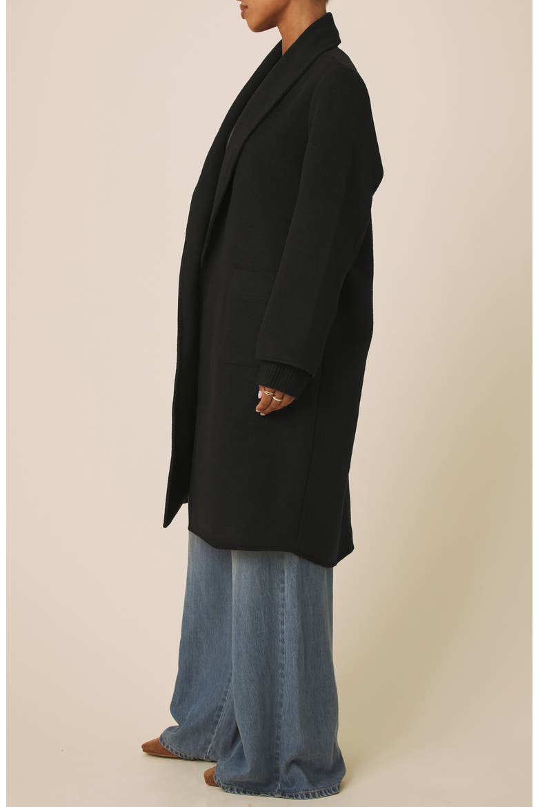 Willa Long Coat, Alternate, color, BLACK