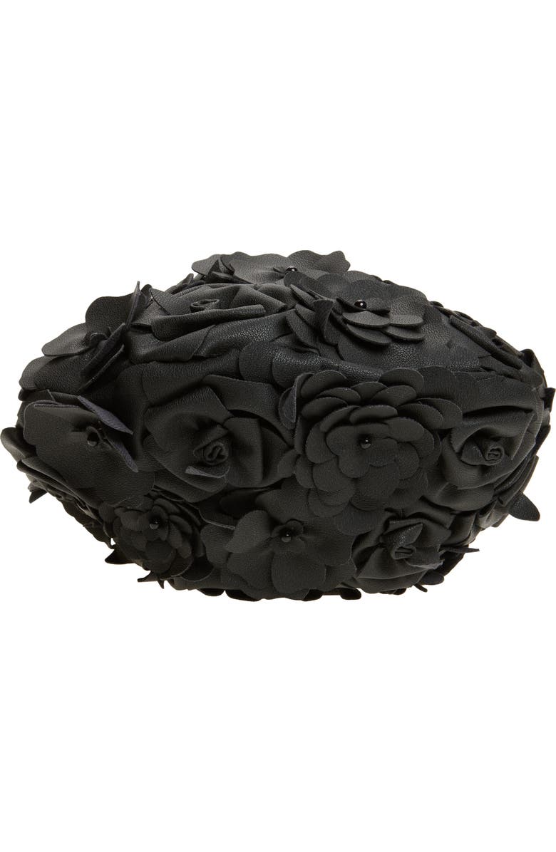 L’alingi Rose Garden Appliqué Hobo Bag, Alternate, color, Black