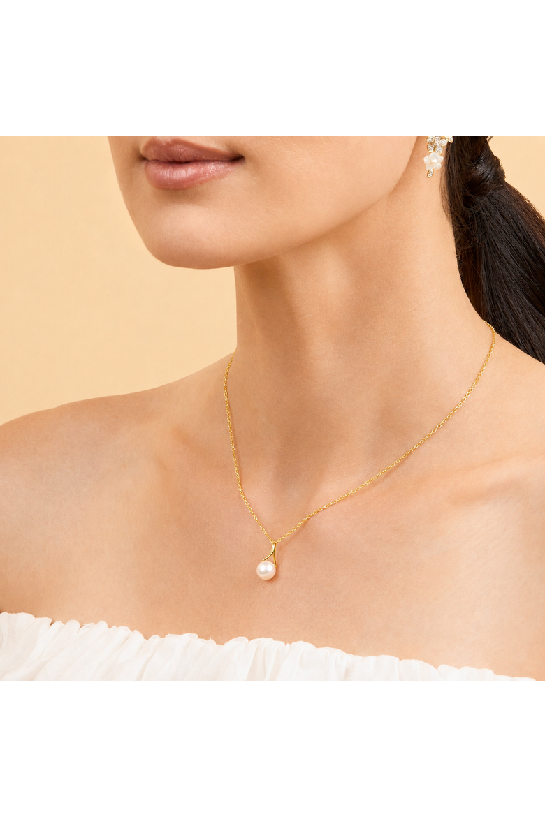 Freshwater Pearl Lindsey Pendant, Alternate, color, Yellow Gold