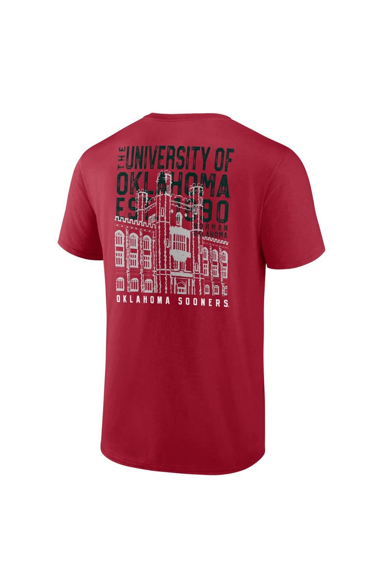 Fanatics MTO Label Men's Crimson Oklahoma Sooners Established Source T-Shirt, Alternate, color,