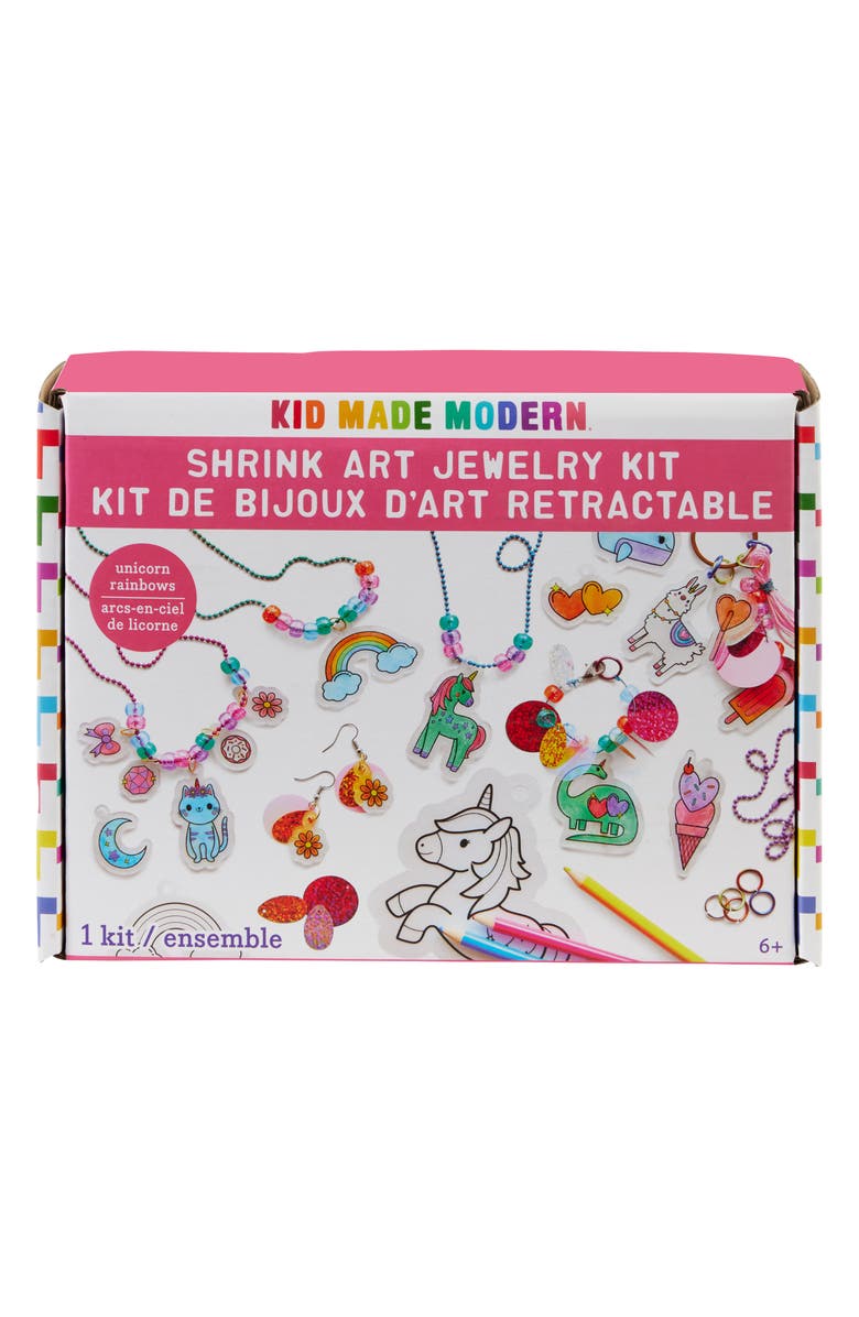 Kid Made Modern Shrink Art Jewelry Kit, Main, color,
