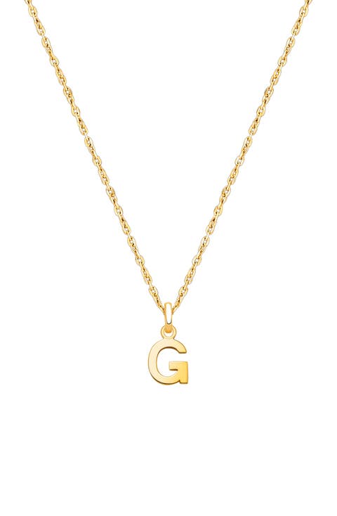 14K Gold Modern Initial 12-14" Necklace