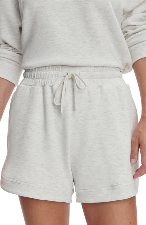 Varley Ollie High Waist Sweat Shorts In Ivory Marl
