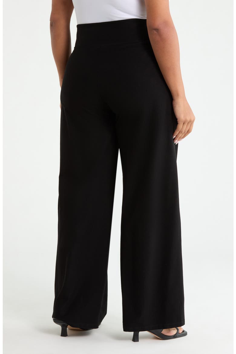 High Waist Wide Leg Pants, Alternate, color, BLACK