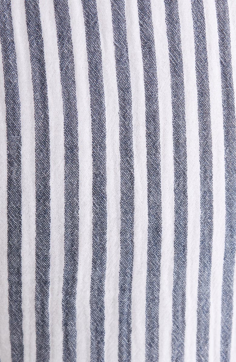 Caslon<sup>®</sup> Stripe Pull-On Wide Leg Pants, Alternate, color, Navy- White Brianne Stripe