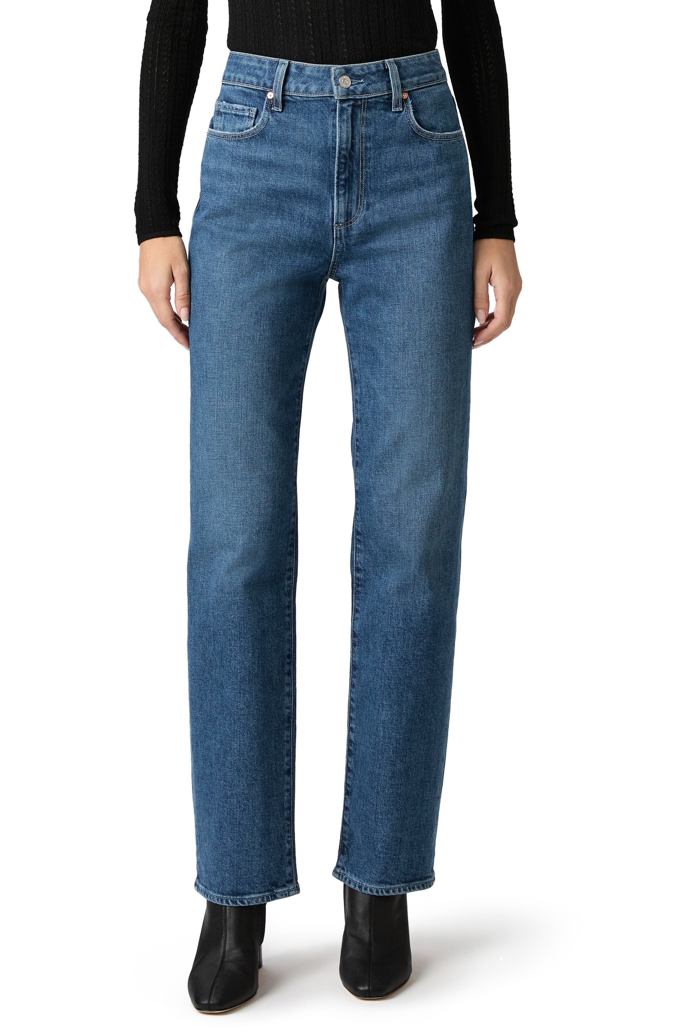 PAIGE Stevie High Waist Straight Leg Jeans