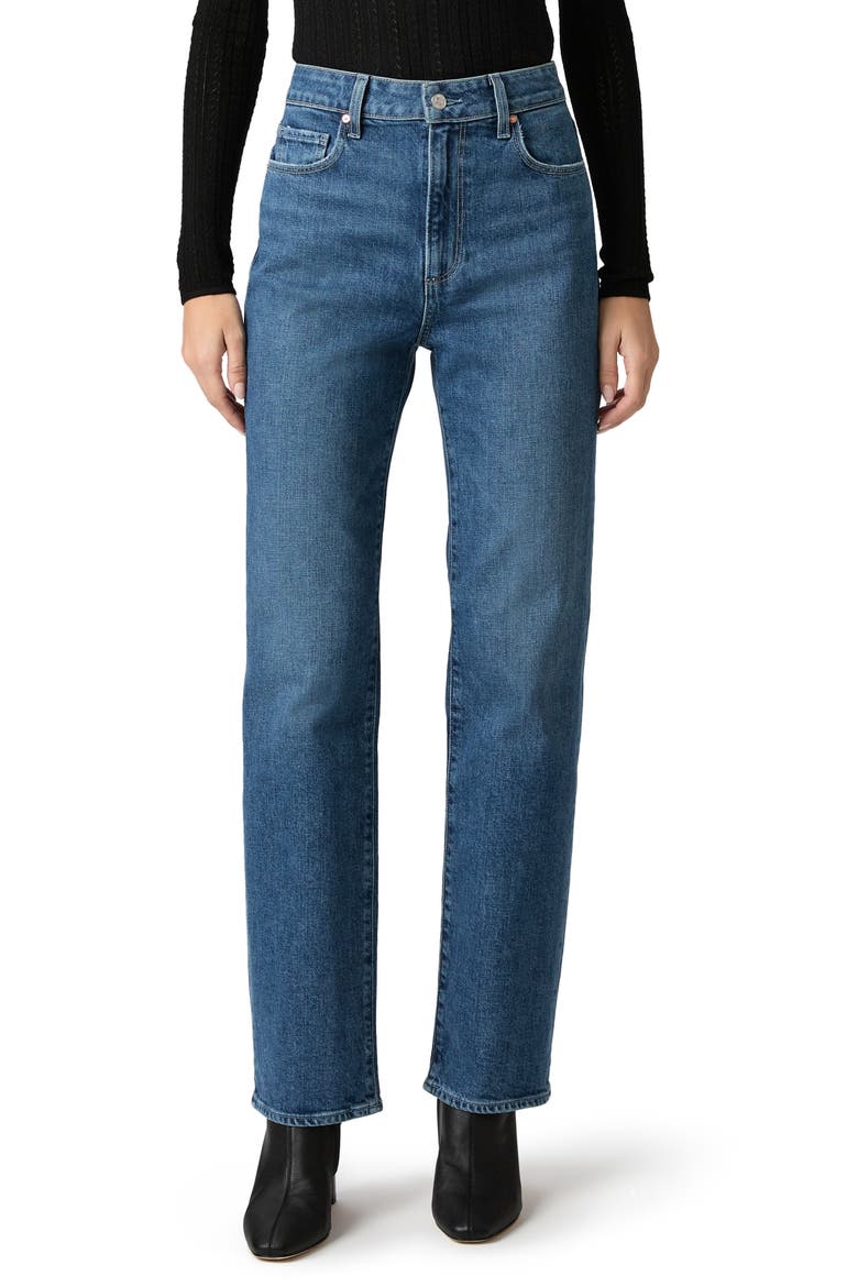 Stevie High Waist Straight Leg Jeans, Main, color, TRAVERSE