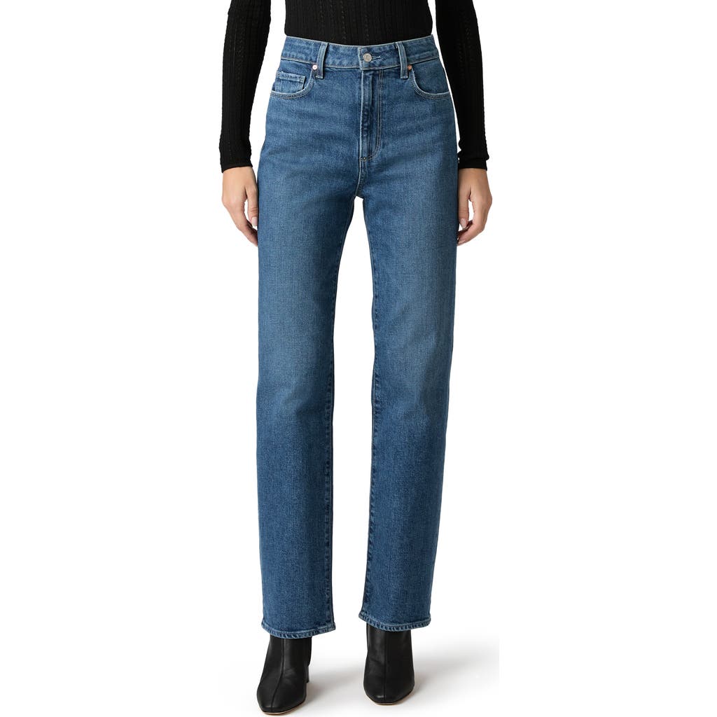 Paige Stevie High Waist Straight Leg Jeans In Blue