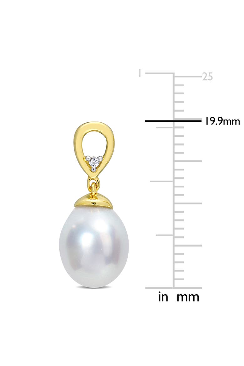 South Sea Pearl & White Topaz Drop Earrings, Alternate, color, South Sea Pearl