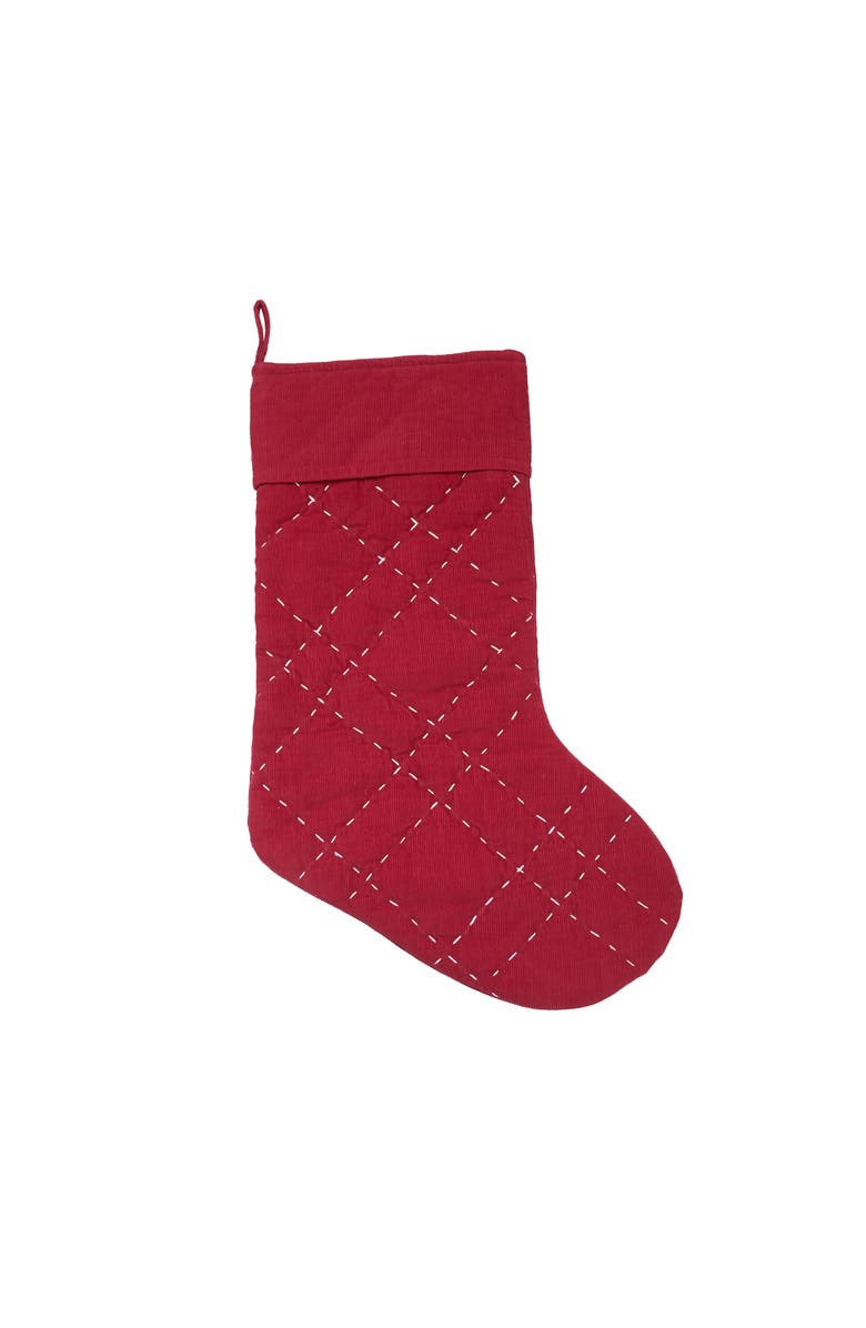 carol & frank Elliot Ruby Stocking, Main, color, Red