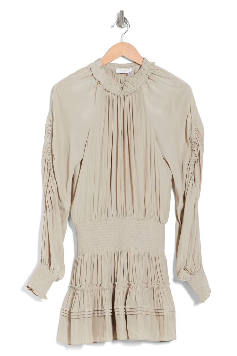 Coralyn Long Sleeve Minidress, Alternate, color, FLAX