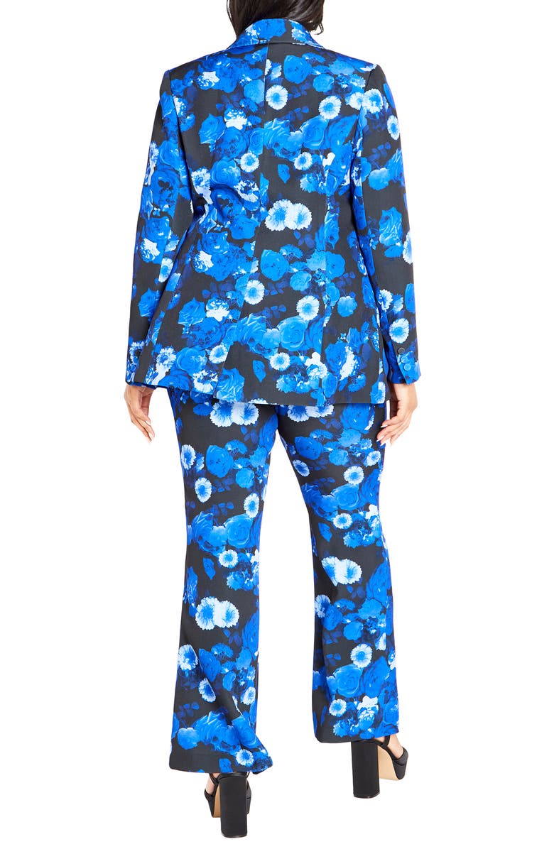 City Chic Kiara Floral Notched Lapel Blazer, Alternate, color, 