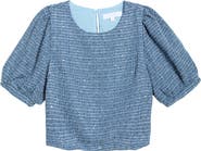 SUGARLIPS Crop Tweed Top