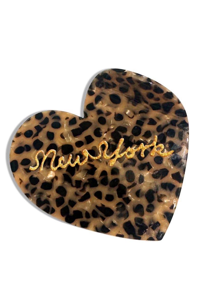 Solar Eclipse New York Heart Claw Clip, Main, color, 