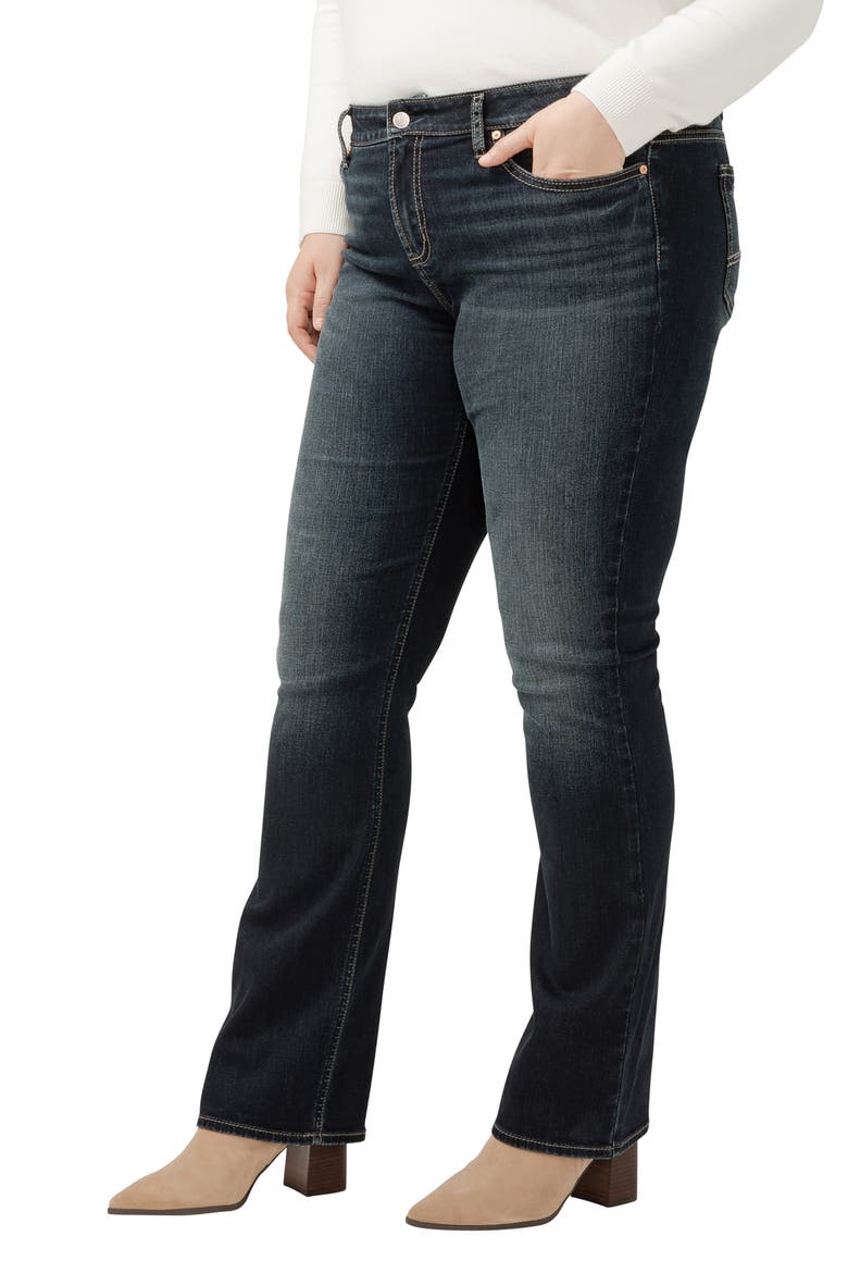 Elyse Mid Rise Slim Bootcut Jeans, Alternate, color, INDIGO