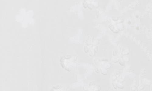 Forgotten Grace Floral Appliqué Cotton Button-up Shirt In White