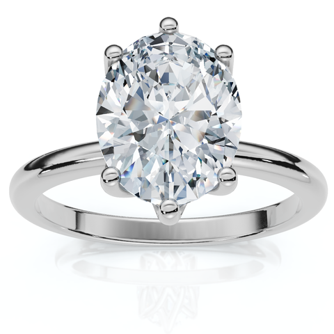 Certified 1 1/2Ct Lotus Solitaire Diamond Engagement Ring 14k Gold Lab Grown