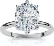 Bliss Diamond Certified 1 1/2Ct Lotus Solitaire Diamond Engagement Ring 14k Gold Lab Grown