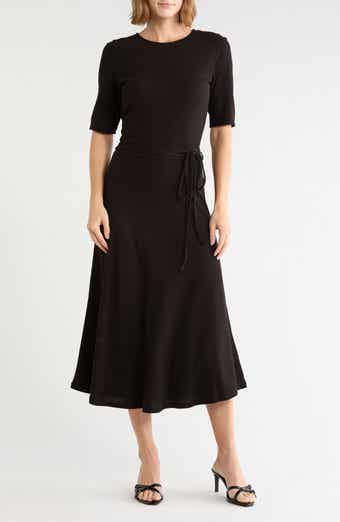 Tie Waist Jersey Dress