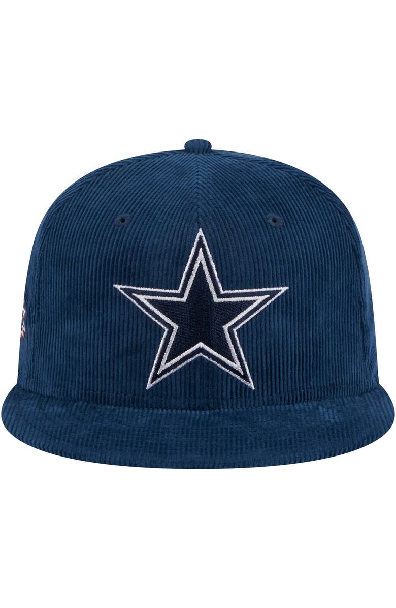New Era Men's New Era Navy Dallas Cowboys Throwback Cord 59FIFTY Fitted Hat, Alternate, color,