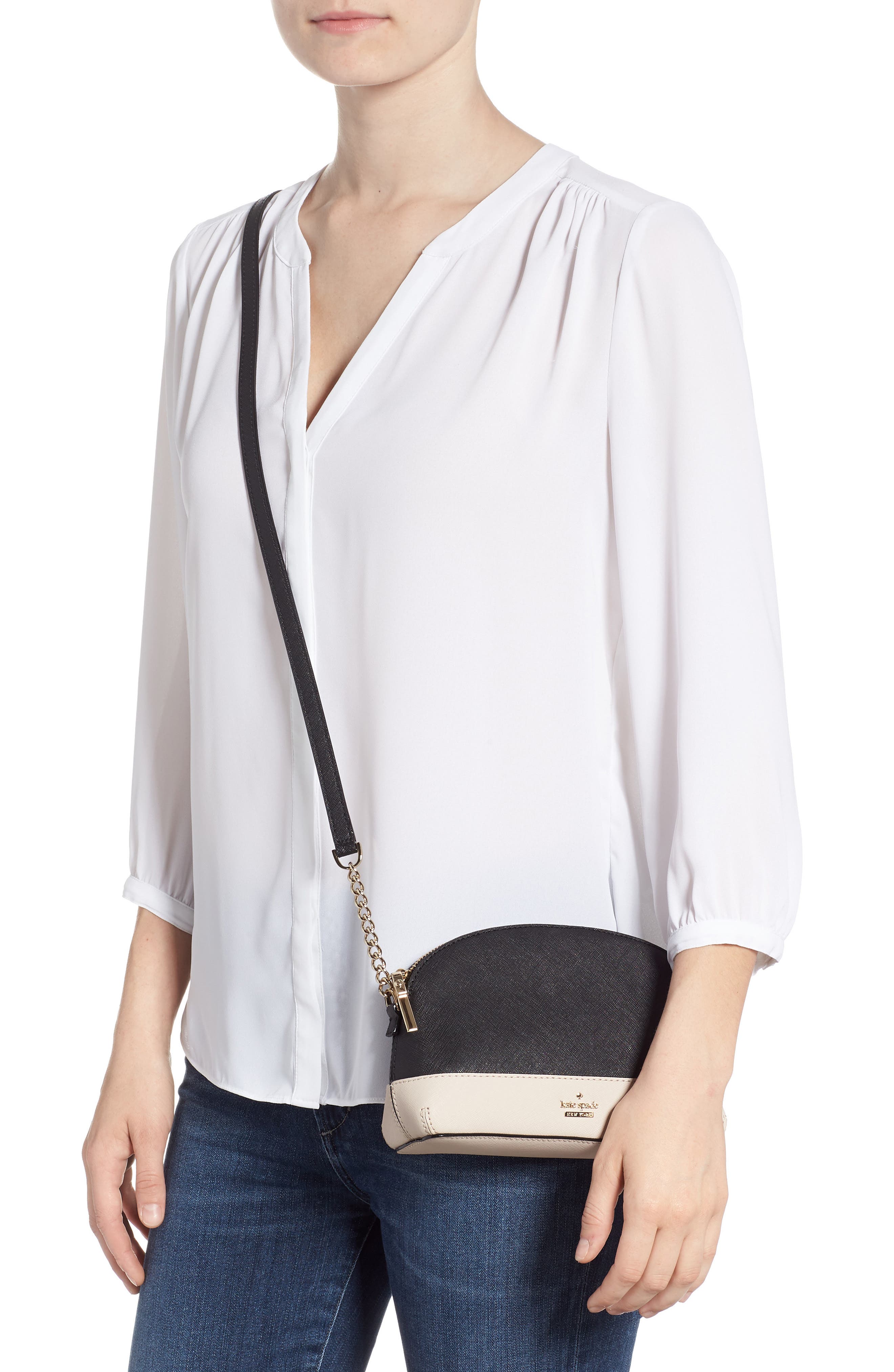 Kate Spade New York cameron street - hilli leather crossbody bag, Alternate, color, 