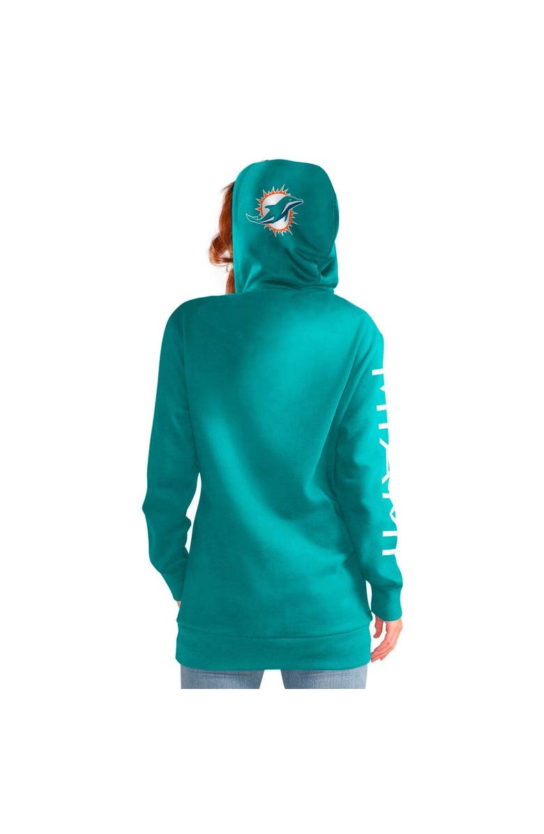 G-III 4HER BY CARL BANKS Women's G-III 4Her by Carl Banks Aqua Miami Dolphins Extra Inning Pullover Hoodie, Alternate, color, Aqua