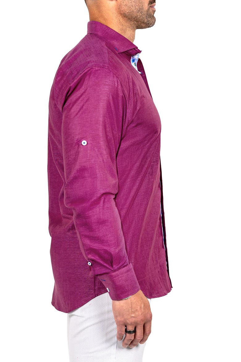 Eins Marthy Contemporary Fit Button-Up Shirt, Alternate, color, DARK PINK