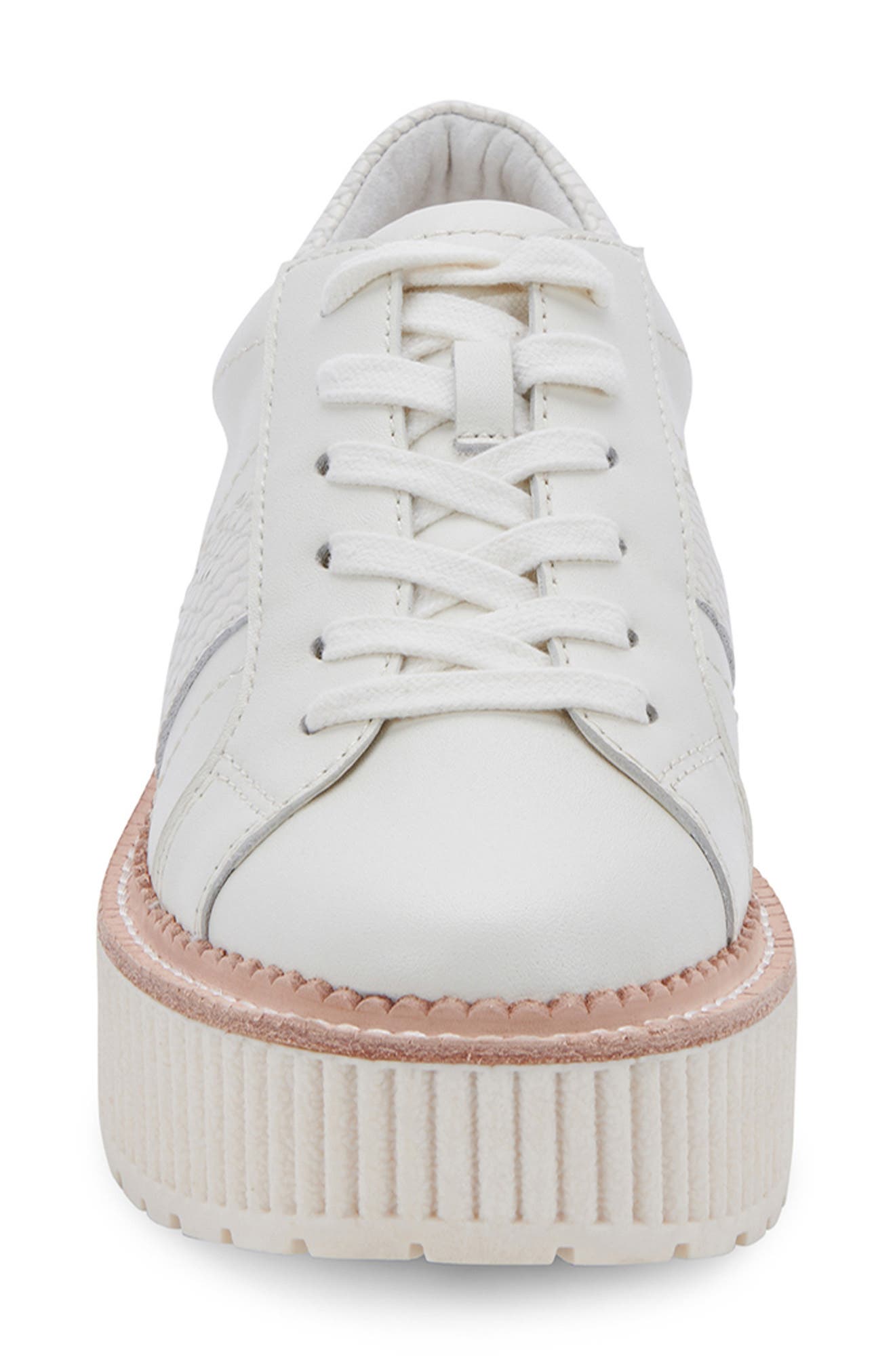 Dolce Vita Tiger Platform Sneaker, Alternate, color, White Leather