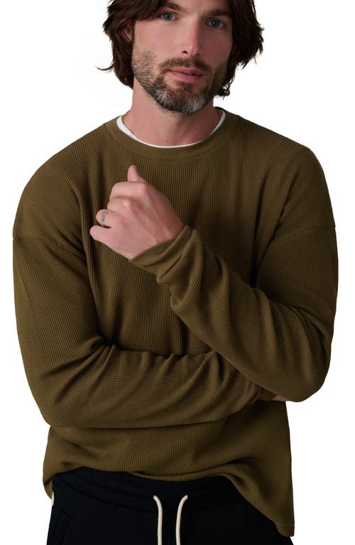 Joe's Waffle Monogram Long Sleeve T-shirt In Green