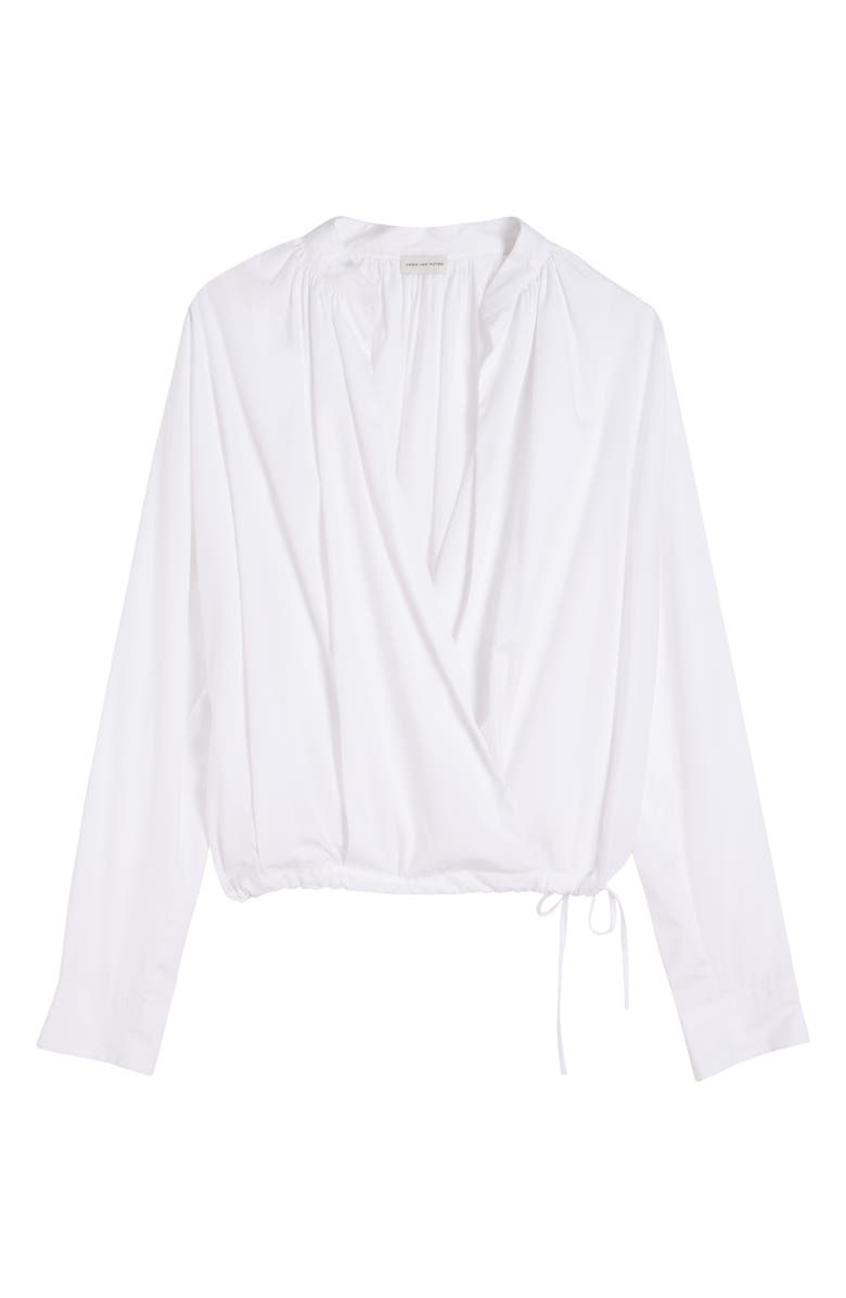 Dries Van Noten Cenver Firework Embroidered Cotton Poplin Button-Up Shirt, Alternate, color, White