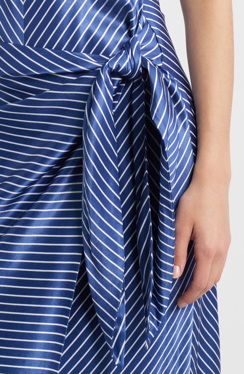 Rails Cairo Tie Waist Sleeveless Satin Midi Dress, Alternate, color, Twilight Stripe