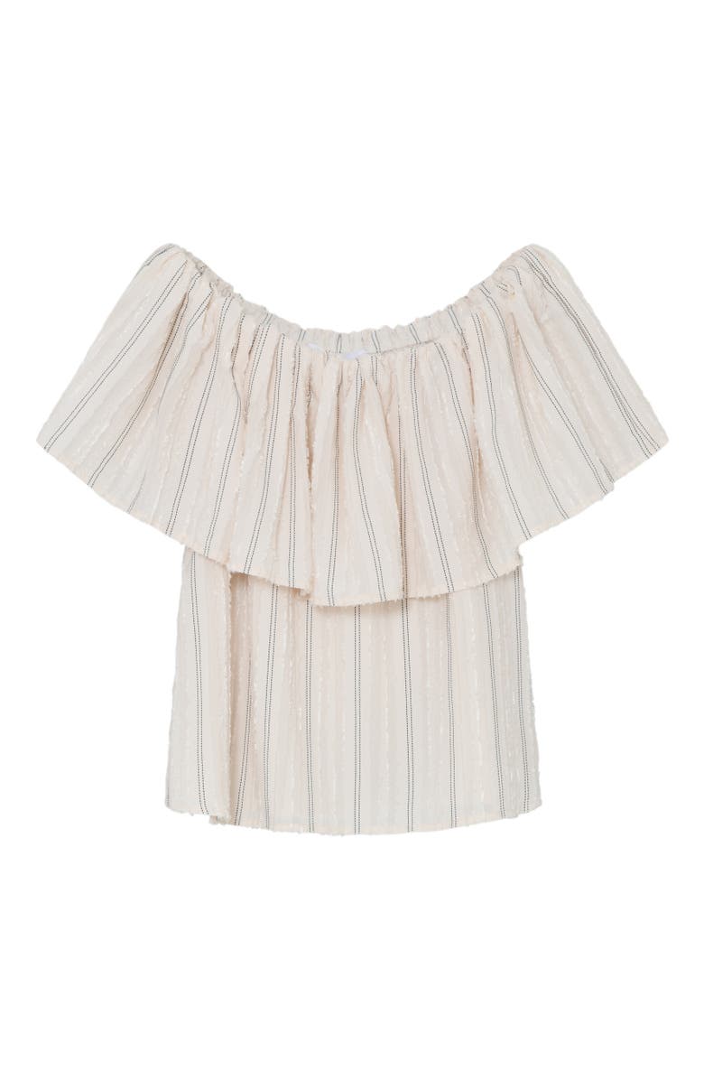 DAY Birger et Mikkelsen Hera Raw Stripe Bardot Top, Alternate, color, Jet Stream