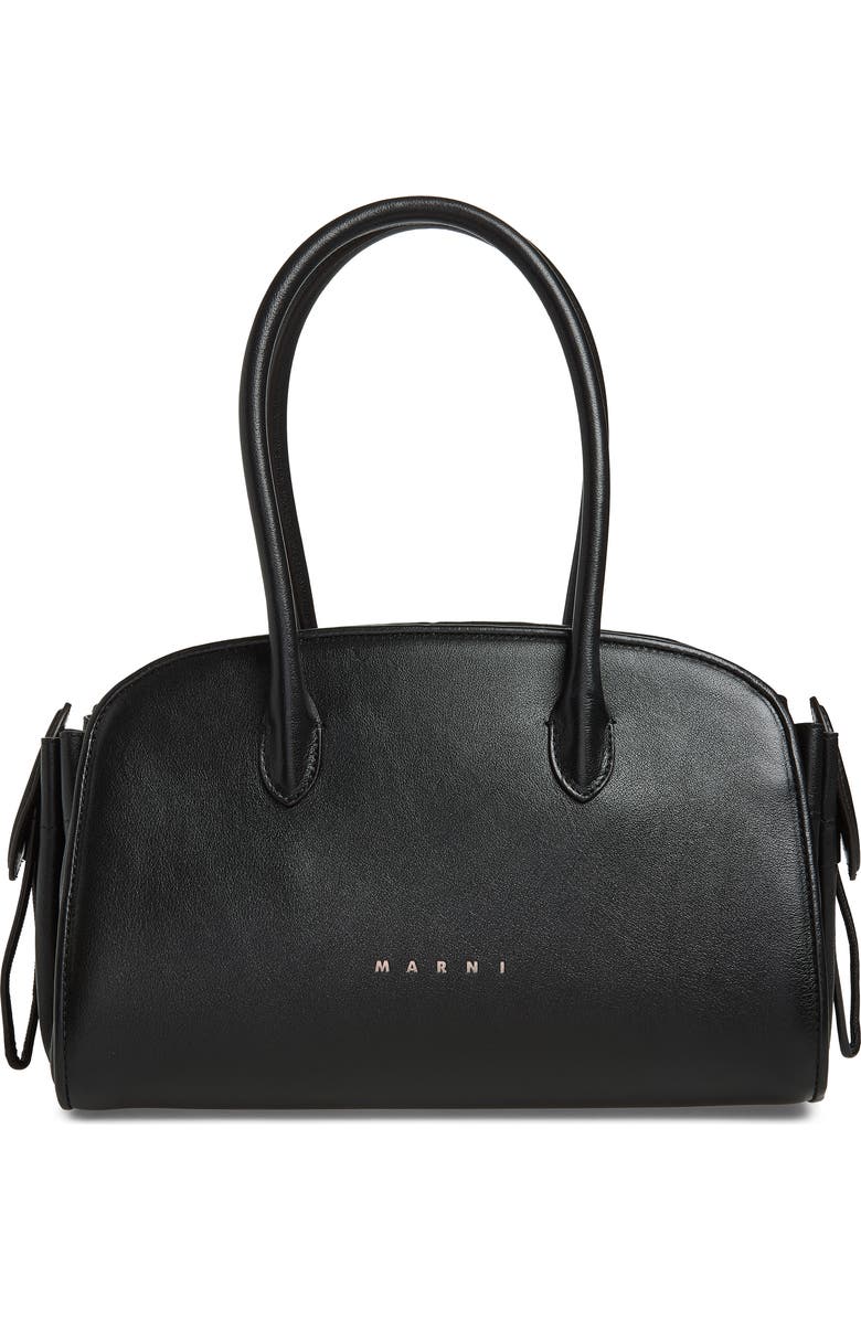 Marni Small Tulipea Top Handle Bag, Main, color, Black