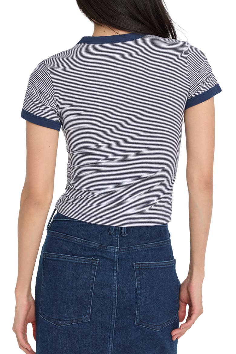 Stretch Cotton Crop Ringer T-Shirt, Alternate, color, HORIZON STRIPE