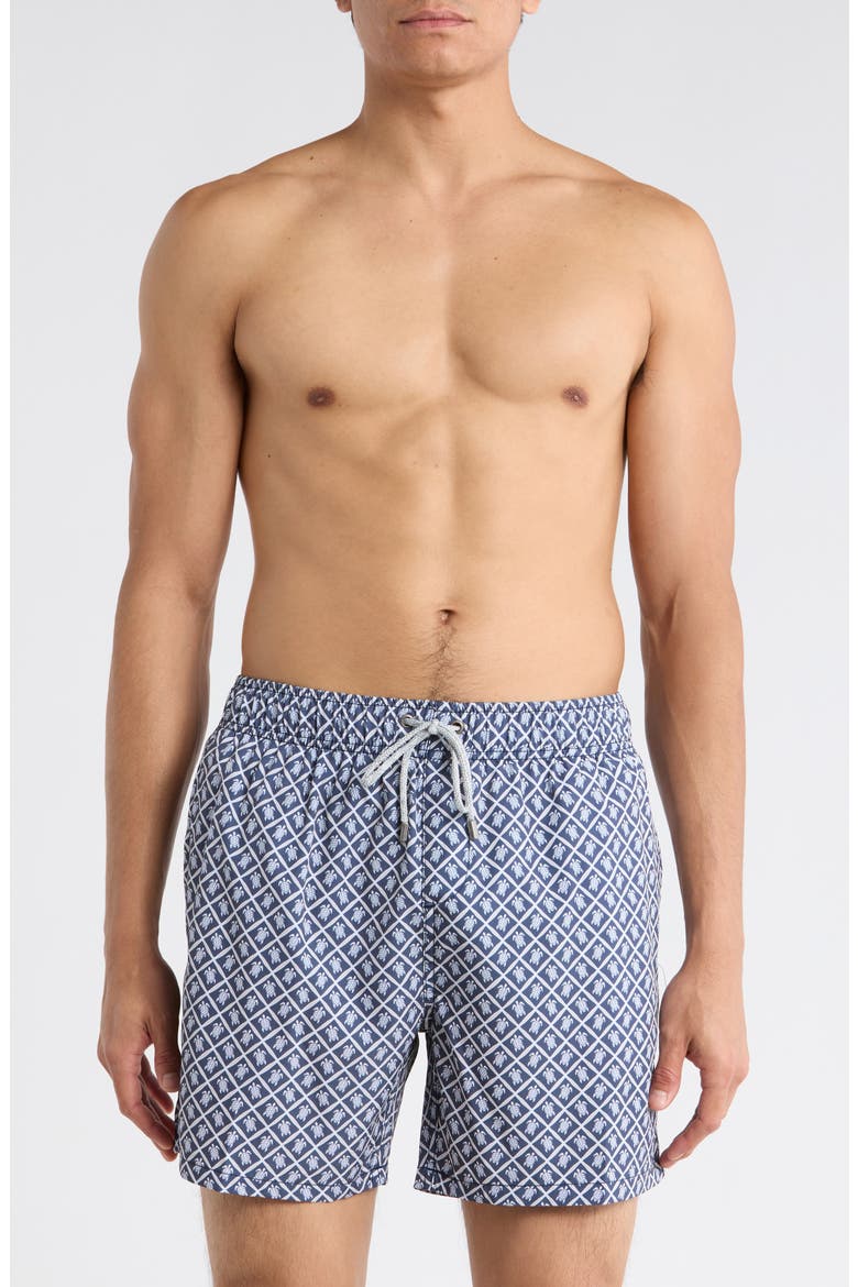 4-Way Stretch Volley Swim Trunks, Main, color, NAVY