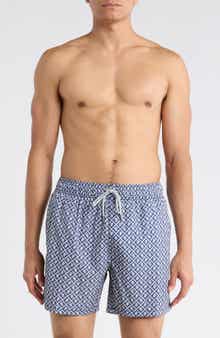 Vintage Summer 4-Way Stretch Volley Swim Trunks