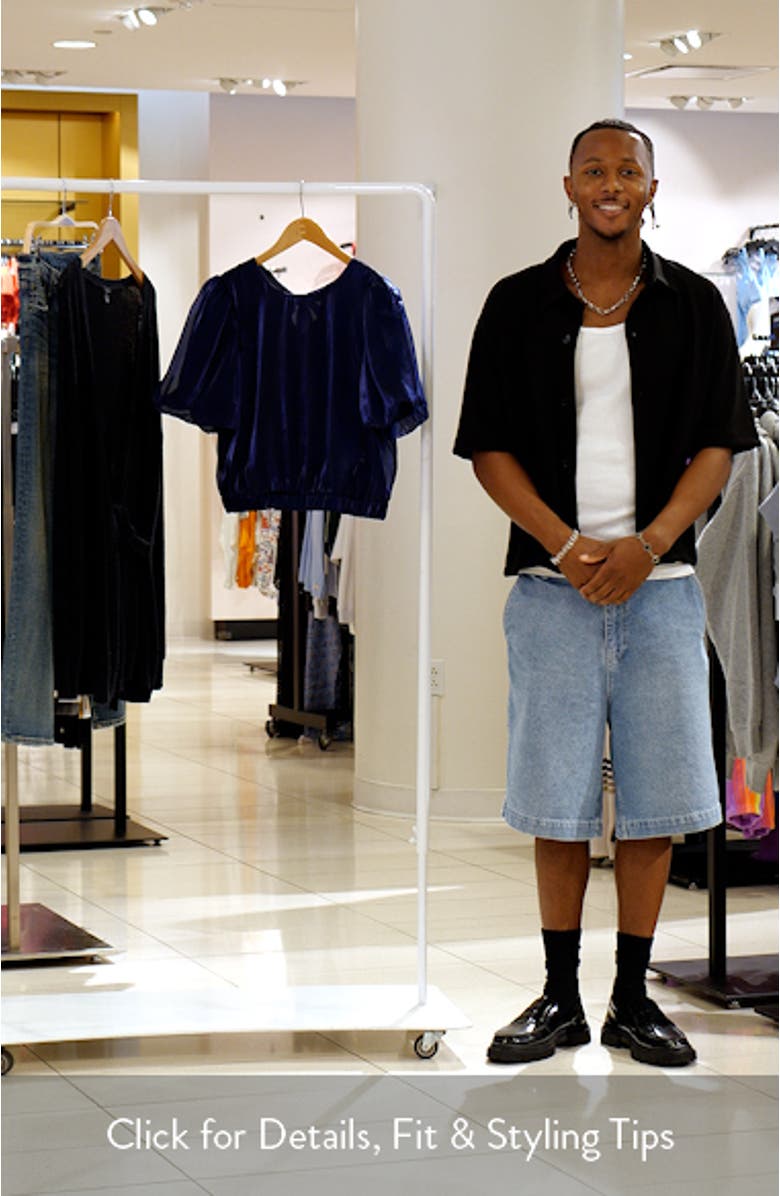 Puff Sleeve Back Tie Top, sales video thumbnail