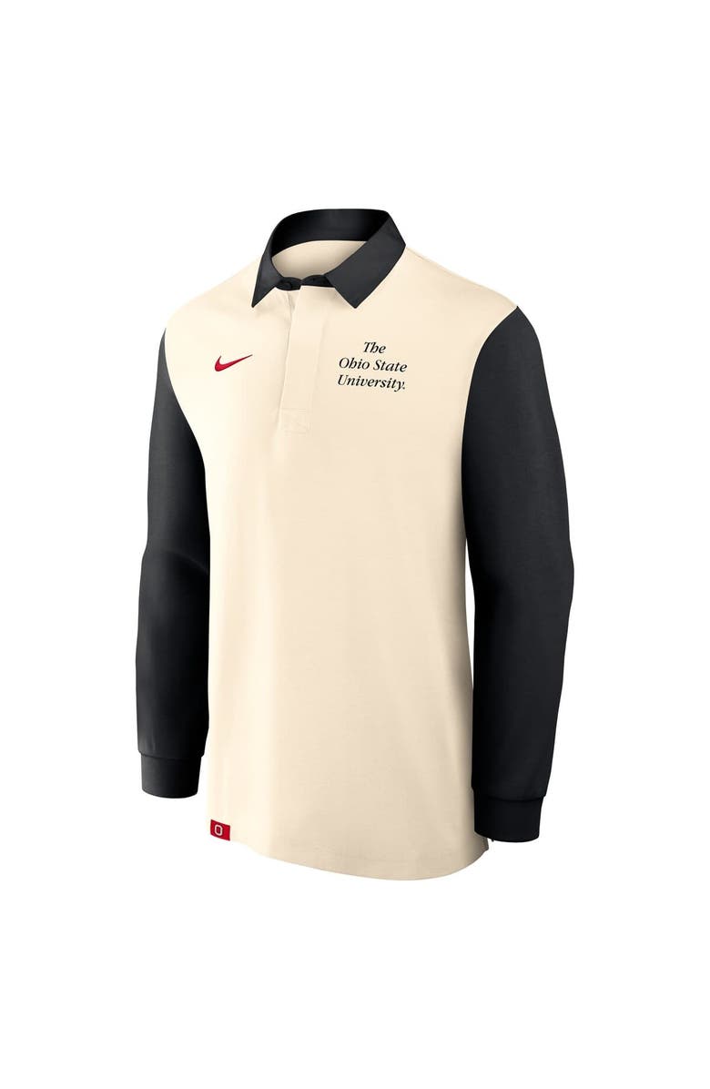 Nike Men's Nike Tan/Black Ohio State Buckeyes Rugby Long Sleeve Shirt, Alternate, color, Tan