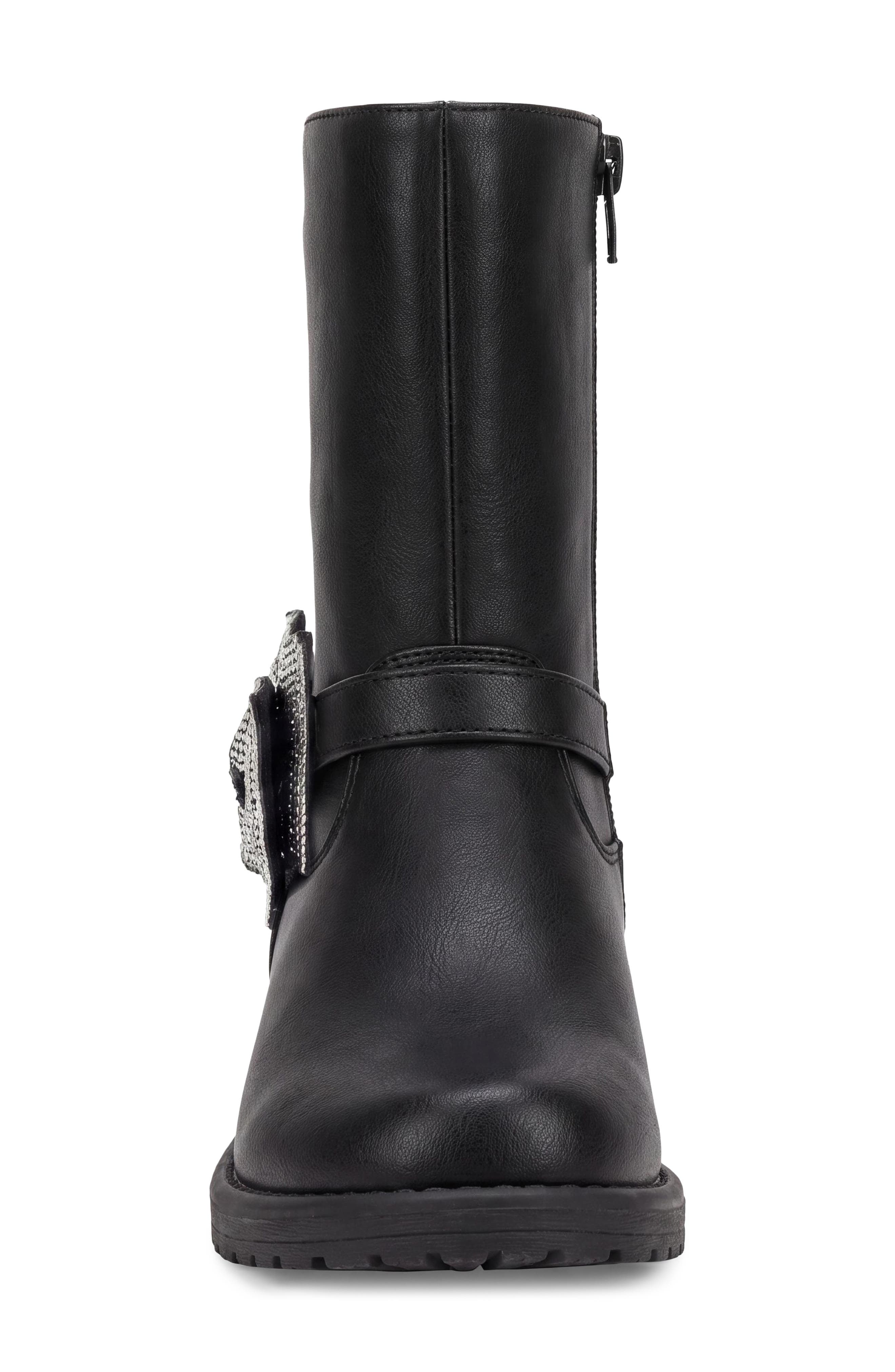 Kids' Galloway Faux Leather Tall Boot, Alternate, color, BLACK