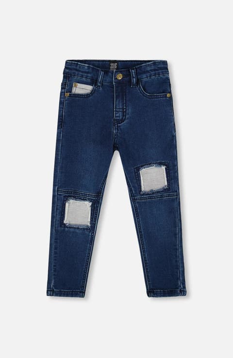 French Terry Pants with Contrasting Patch (Toddler & Little Kid)