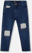 Deux par Deux French Terry Pants with Contrasting Patch