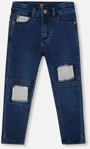 Deux par Deux French Terry Pants with Contrasting Patch