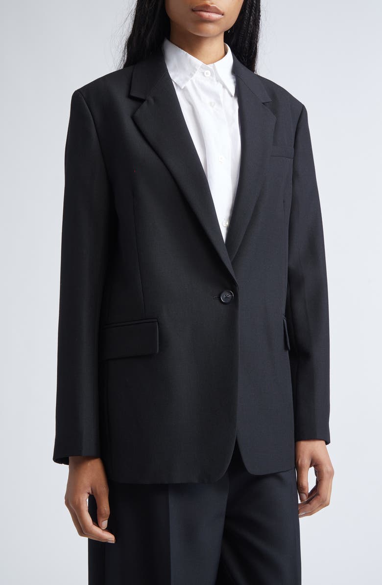 TOTEME Oversized Tailored Blazer, Alternate, color, Black