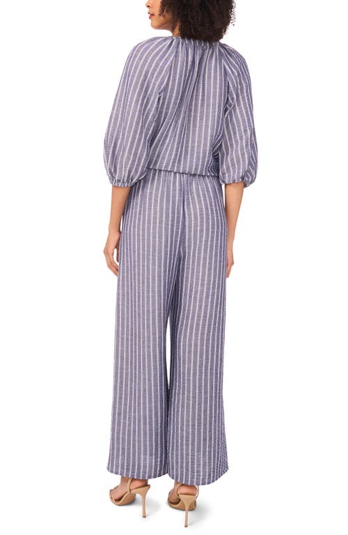 Halogen ® Crinkle Puff Sleeve Button-up Shirt In Blue
