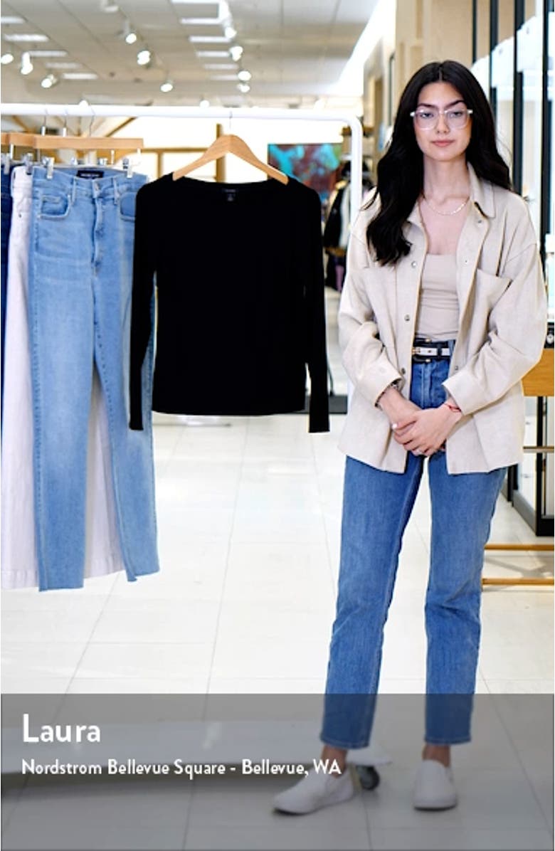 Long Sleeve Boat Neck T-Shirt, sales video thumbnail